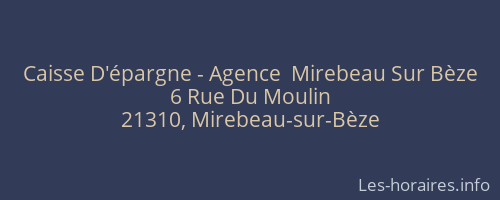 Caisse D'épargne - Agence  Mirebeau Sur Bèze