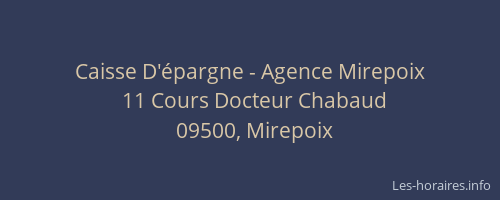 Caisse D'épargne - Agence Mirepoix
