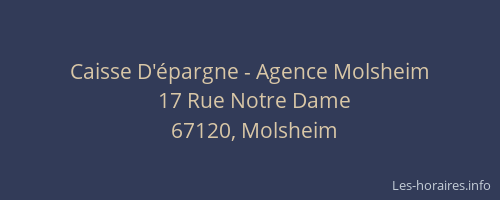 Caisse D'épargne - Agence Molsheim