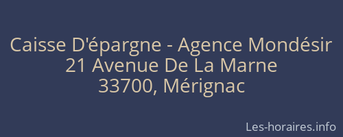 Caisse D'épargne - Agence Mondésir