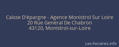 Caisse D'épargne - Agence Monistrol Sur Loire