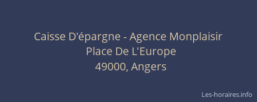 Caisse D'épargne - Agence Monplaisir