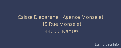 Caisse D'épargne - Agence Monselet