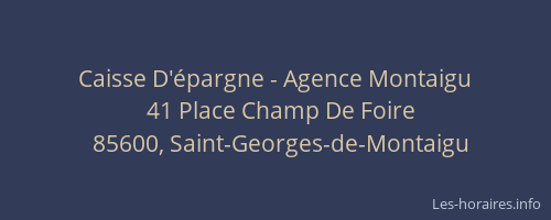 Caisse D'épargne - Agence Montaigu