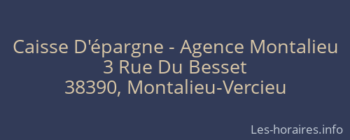 Caisse D'épargne - Agence Montalieu