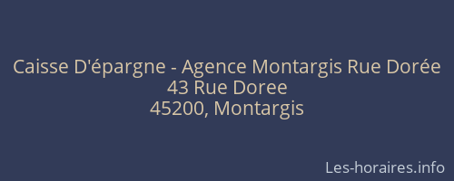 Caisse D'épargne - Agence Montargis Rue Dorée
