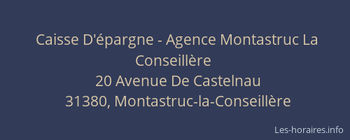 Caisse D'épargne - Agence Montastruc La Conseillère