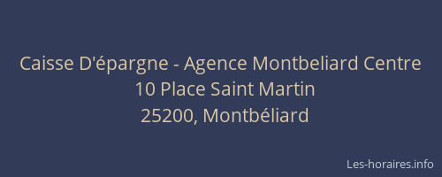 Caisse D'épargne - Agence Montbeliard Centre