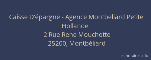 Caisse D'épargne - Agence Montbeliard Petite Hollande