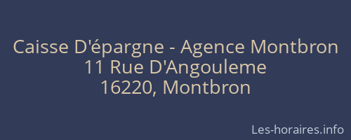 Caisse D'épargne - Agence Montbron