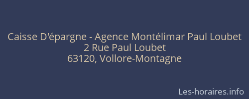 Caisse D'épargne - Agence Montélimar Paul Loubet