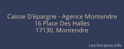 Caisse D'épargne - Agence Montendre