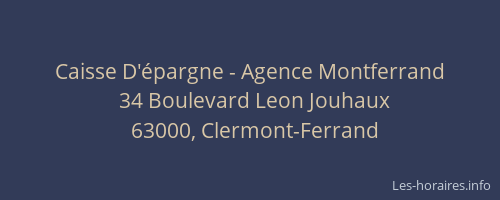 Caisse D'épargne - Agence Montferrand