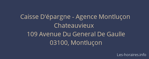 Caisse D'épargne - Agence Montluçon Chateauvieux
