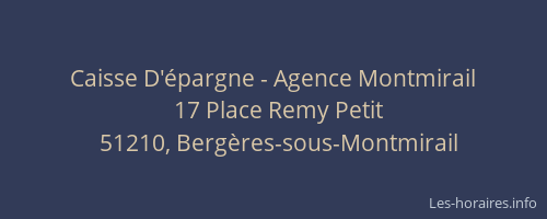Caisse D'épargne - Agence Montmirail