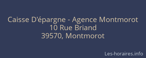 Caisse D'épargne - Agence Montmorot