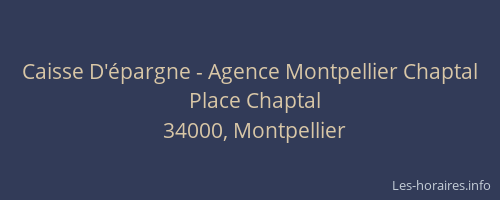 Caisse D'épargne - Agence Montpellier Chaptal