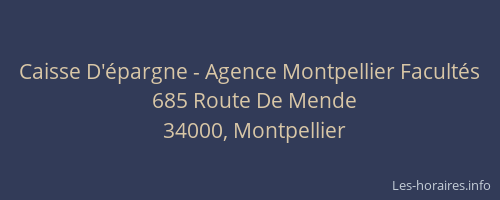 Caisse D'épargne - Agence Montpellier Facultés