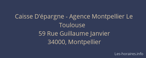 Caisse D'épargne - Agence Montpellier Le Toulouse
