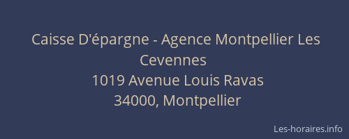 Caisse D'épargne - Agence Montpellier Les Cevennes