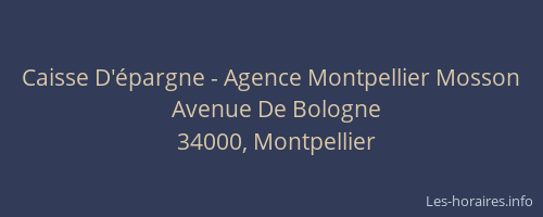 Caisse D'épargne - Agence Montpellier Mosson