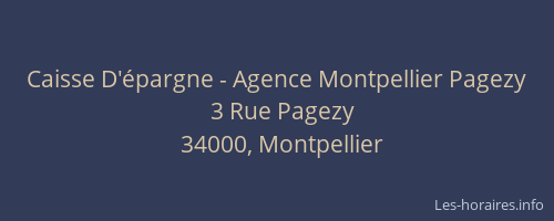 Caisse D'épargne - Agence Montpellier Pagezy