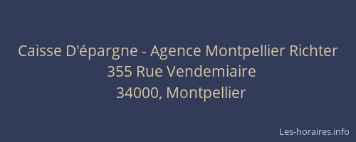 Caisse D'épargne - Agence Montpellier Richter