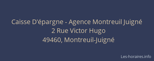 Caisse D'épargne - Agence Montreuil Juigné