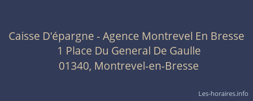 Caisse D'épargne - Agence Montrevel En Bresse