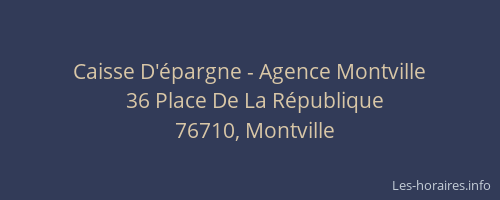 Caisse D'épargne - Agence Montville