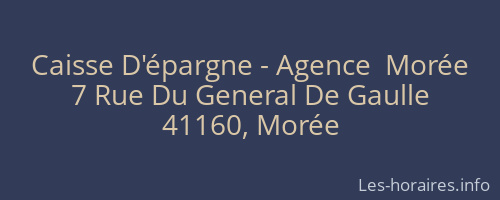 Caisse D'épargne - Agence  Morée