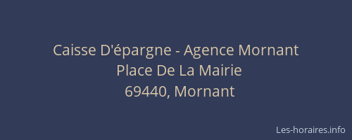 Caisse D'épargne - Agence Mornant
