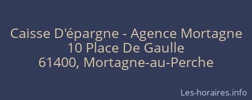 Caisse D'épargne - Agence Mortagne