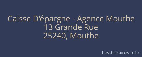 Caisse D'épargne - Agence Mouthe