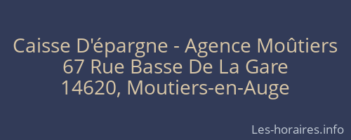 Caisse D'épargne - Agence Moûtiers