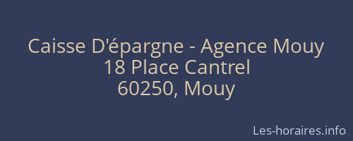 Caisse D'épargne - Agence Mouy