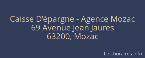 Caisse D'épargne - Agence Mozac