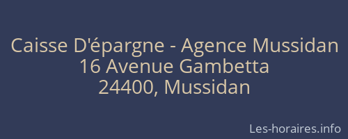 Caisse D'épargne - Agence Mussidan