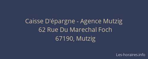 Caisse D'épargne - Agence Mutzig