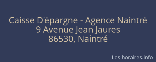 Caisse D'épargne - Agence Naintré
