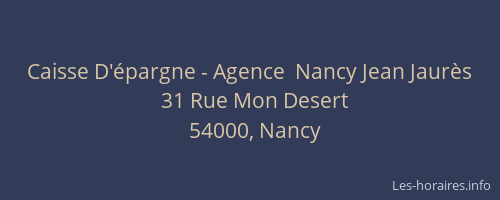 Caisse D'épargne - Agence  Nancy Jean Jaurès