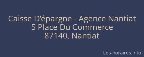 Caisse D'épargne - Agence Nantiat