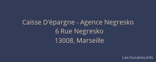 Caisse D'épargne - Agence Negresko