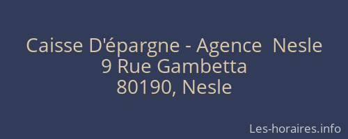 Caisse D'épargne - Agence  Nesle