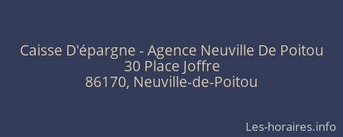 Caisse D'épargne - Agence Neuville De Poitou