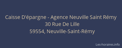 Caisse D'épargne - Agence Neuville Saint Rémy
