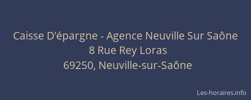 Caisse D'épargne - Agence Neuville Sur Saône