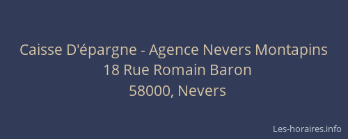 Caisse D'épargne - Agence Nevers Montapins