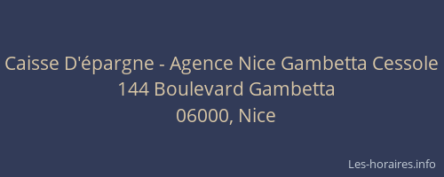Caisse D'épargne - Agence Nice Gambetta Cessole