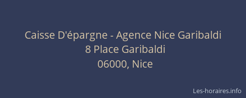 Caisse D'épargne - Agence Nice Garibaldi